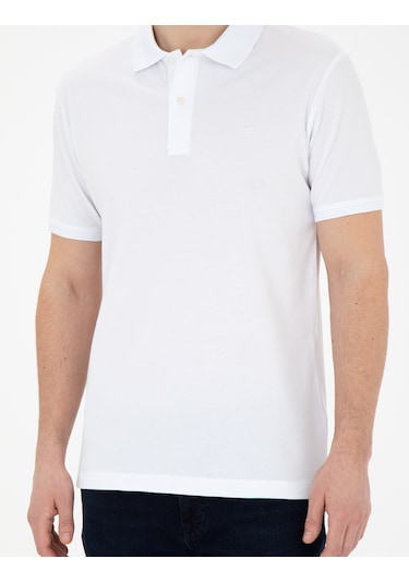 Pierre Cardin Erkek Beyaz Tişört Basic 50280754-Vr013 Beyaz