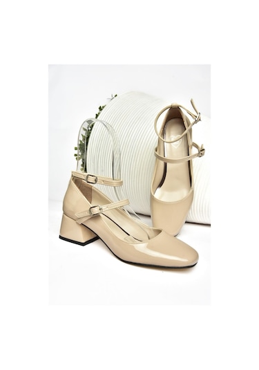 Fox Shoes R654037208 Ten Rugan Kalın Topuklu Kadın Ayakkabı Ten Rengi