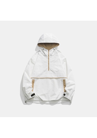Sımıcg Salaş Günlük Giyim Kapşonlu Ceket-beyaz Beyaz