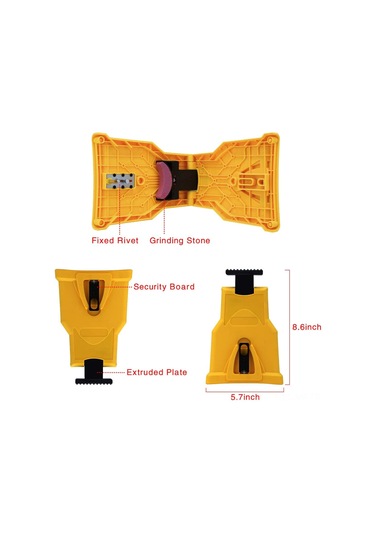 Mufunye Portatif Zincirli Testere Bileme Seti - Hızlı Ve Etkili Taşlama Sistemi, Abs Plastik, Ekstra Bileme Taşı Dahil