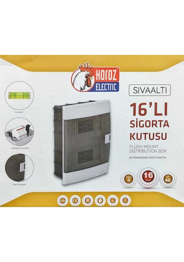 Horoz Electrıc Kat Panosu 16'lı Sıvaaltı Sigorta Kutusu