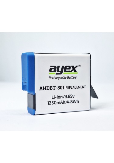 Ayex Ahdbt-801 Batarya, Gopro Hero 8, 7, 6, 5 Uyumlu