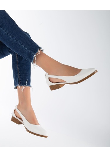 Volpen Cilt Kısa Topuk Ayakkabı Mint Yeşil Beyaz