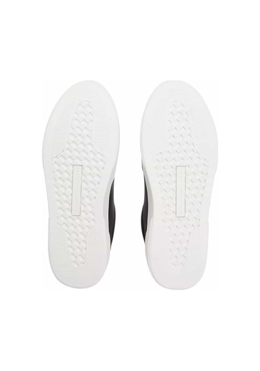 Kadın Altın Rengi Detaylı Kort Sneaker - Siyah Triple Black