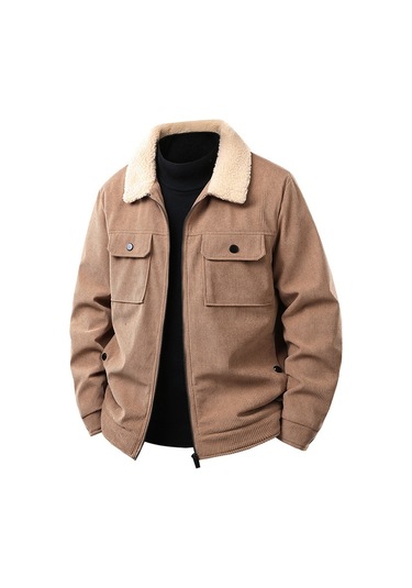 Erkek Kışlık Sıcak Pamuklu Ceket Gri