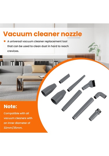 Leasetake 9 Parça Mini Vakum Eklenti Aksesuarları Parça Seti Çoğu Vakum Temizleyicisine Uyar