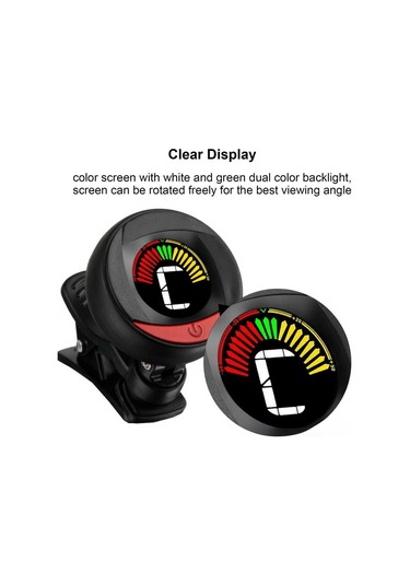 Konesam Rowin Lt-21 Klip Tipi Renkli Ekran Akortör - Gitar, Bas, Keman, Ukulele İçin Dijital Akort Cihazı Pil Dahil Değil