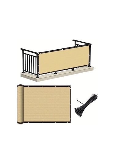 Elmpaly Sarı Beyaz 39.37x78.74 İnç 150gsm Ağır Rüzgar Geçirmez Örtü Bahçe Teras Balkon Havuz