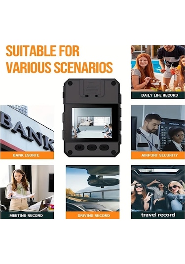 Dashanshop Jiacuali Taşınabilir Hd Dvr Camera 32gb Tf Card 1080p Full Hd Gece Görüşü Hareket Algılama Bisiklet Araç Ev Seyahat Güvenlik