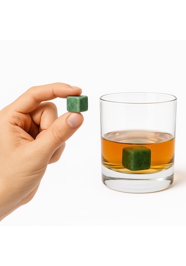 Perlotus Mermer Granit Viski Taşı 1 Adet Deneme Paketi Hediyelik Yedek Taş Yeşil