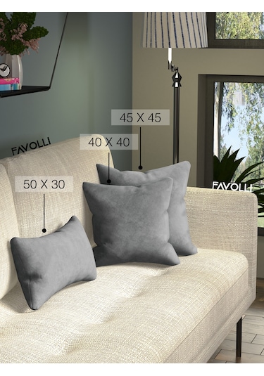 Br Favolli Kadife Dokulu Metalik Gümüş Kırlent Kılıfı Dream Serisi Punch Için Uygun Gizli Fermuar Metalik Gümüş