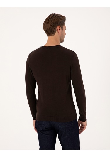 Pierre Cardin Erkek Koyu Kahverengi Kazak /triko 50314192-vr084 Koyu Kahverengi