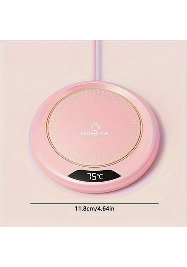Xuweiwei Yeşil Akıllı Isıtmalı Bardak Altlığı 3 Sıcaklık Ayarlı Usb Şarjlı Ev Ofis Termal