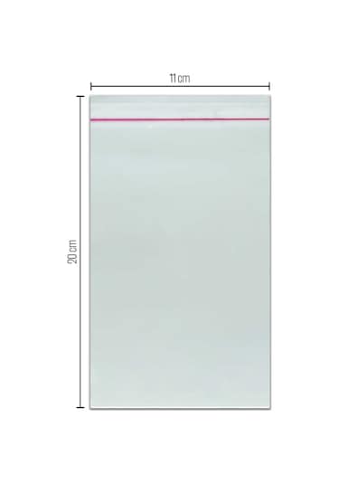 11X20 Bantlı Opp Parlak-Şeffaf Jelatin 1000 Adet