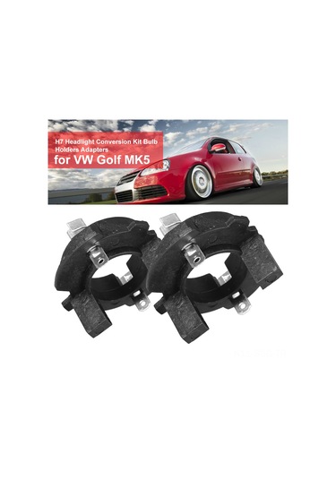 Springsun Vw Golf Mk5 İçin Sabit Montajlı Led Far Adaptörü - H7 Tipi, Abs Malzeme, 2 Adet Set
