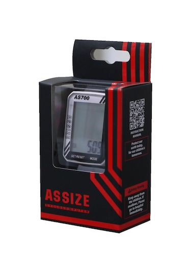 Assize As-700 Bisiklet Km Saati Kablolu 11 Fonksiyonlu Siyah