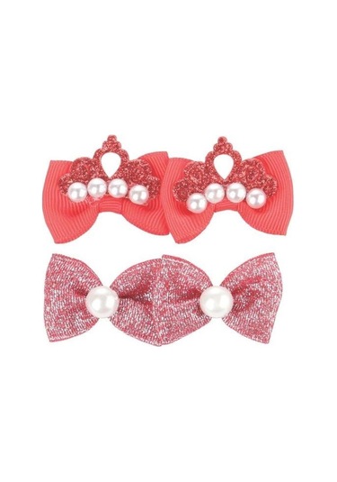 M-pets Glam Fiyonklu Kedi Ve Köpekler İçin Aksesuar Toka Kırmızı Mor