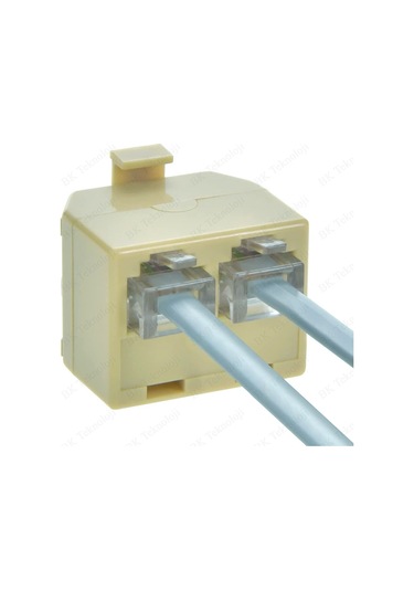 RJ11 6P4C 2'li Telefon Hattı Çoklayıcı Y-Splitter Adaptörü