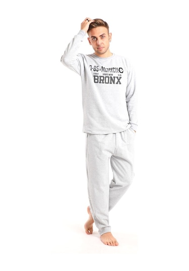 Erkek Kalın Kışlık Cepli Pijama Takımı Tampap D-85 - 445343005