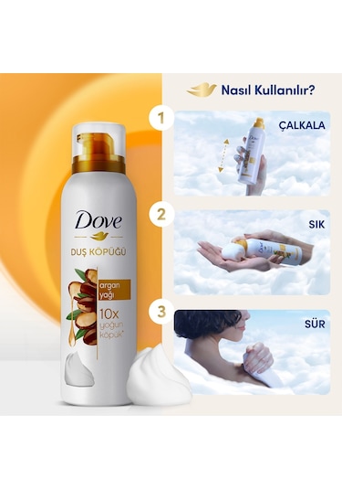 Dove Duş Köpüğü Argan Yağı 200 ML + Açai Yağı 200 ML