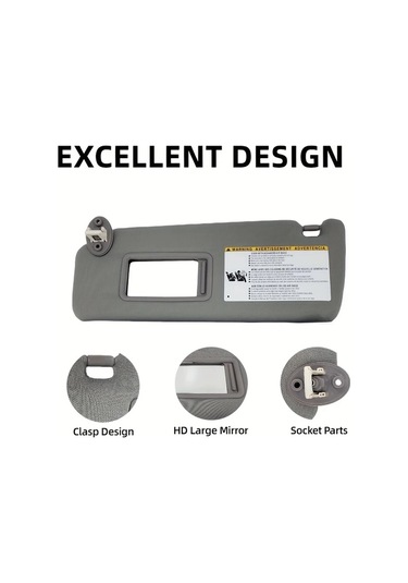 Xuweiwei Toyota 4runner 2010-2023 Sol Perdesi Sürücü Gri Isı Yalıtımlı Makyaj Aynalı