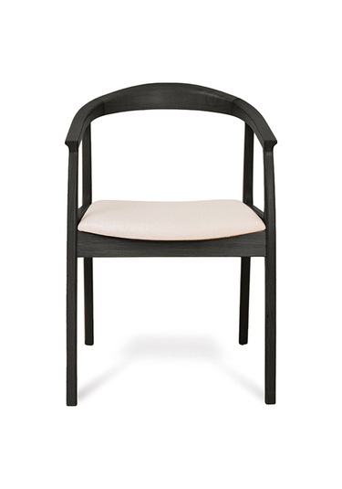 Helsinki Beyaz C Model Bohem Siyah Ahşap Sandalye