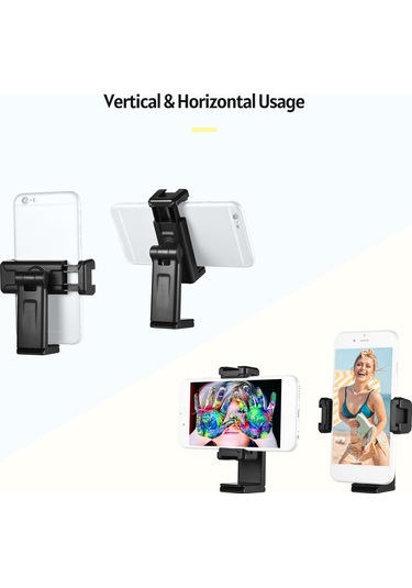 Vkemall Plastik Telefon Tutucu, 5-9cm Ayarlanabilir Genişlik, Çift Soğuk Ayak, 1/4 Vida Deligi Ve Arca-swiss Uyumlu, Dikey-yatay Çekim, Akıllı Telefonlar İçin