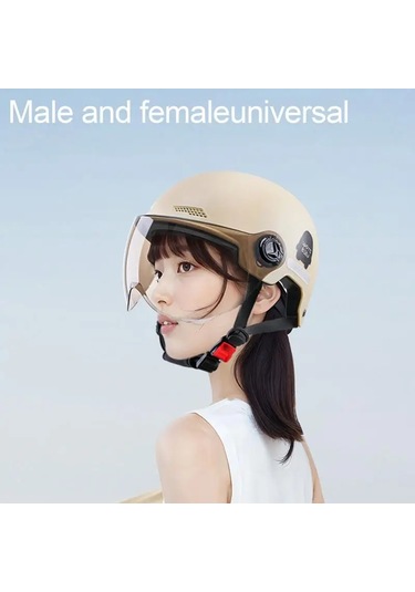 Scooter Emniyet Şapkası Güneşlik İle Erkekler Kadınlar İçin Beyaz