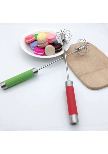 Kosona 12 İnç 430 Paslanmaz Çelik, Yüksek Sıcaklık Dayanıklı, Yıkama Kolay Yarı Otomatik Yumurta Çırpıcı - Mutfak Aleti Diğer