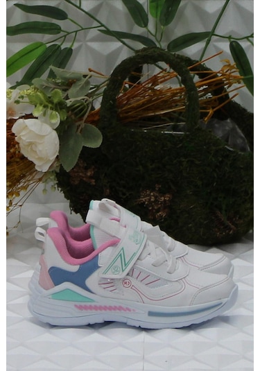 M.p 242 3324 Beyaz Rahat Hafif Kız Çocuk Ayakkabı 001