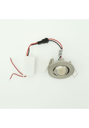 Manda Gözü Saten Krom Sıva Altı Spot Cob Led Armatür 3W Krom