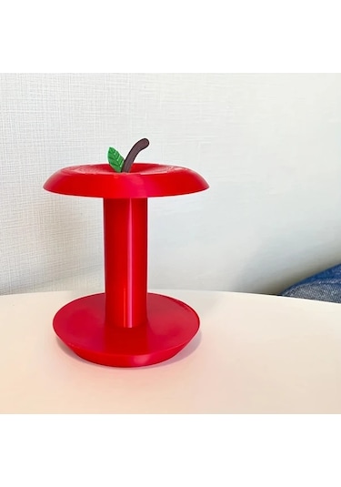 Fochsia Elma Şeklinde Kırmızı Sku Kağıt Havlu Askısı Montajsız Ve Alan Tasarruflu Kırmızı