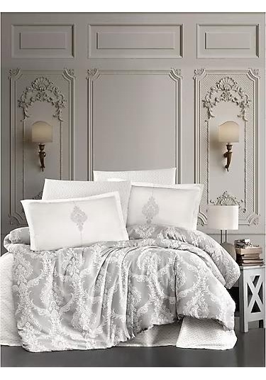 Çift Kişilik Ranforce Yorgan Kaldera 1 Bej Çok Renkli