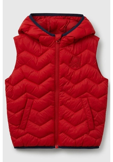 United Colors Of Benetton Erkek Bebek 2twdgj00g-25k Yelek Kırmızı-2109 Kırmızı