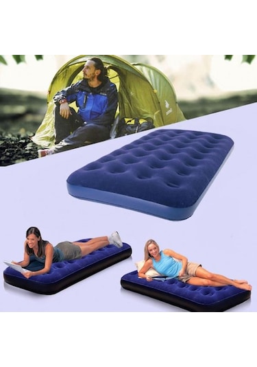 Avenli Şişme Yatak Çift Kişilik Lacivert