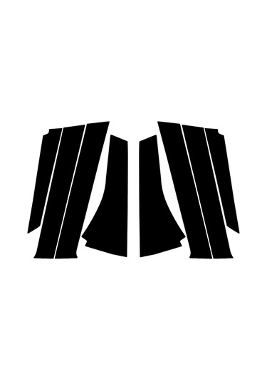 2014-2018 İçin Honda Fit 8 Adet / Set Sol Ve Sağ Sürüş İçin Evrensel B Sütunu Dekorasyon Çıkartmaları Siyah 1 Adet