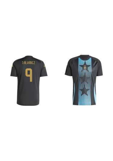 Snapbuy Arjantin 2024 Futbol Forması - Erkek/kadın Kısa Kollu Yazlık Tişört10000mah Altın