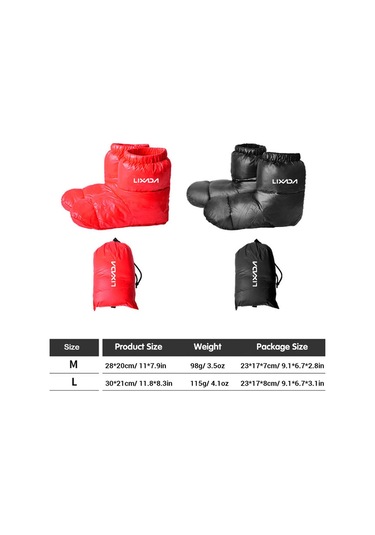 Lixada-kırmızı Lixada Kış Ördek Aşağı Patik Sıcak Çorap Terlik Açık-l Kırmızı