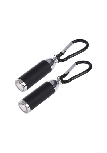 Ulzyvf Ultra Torch Siyah Siyah Parlak Mini Led Lamba Kamp Işığı Flyeer Feneri El Anahtarlık, Anahtarlık Adet 2 Ps Siyah