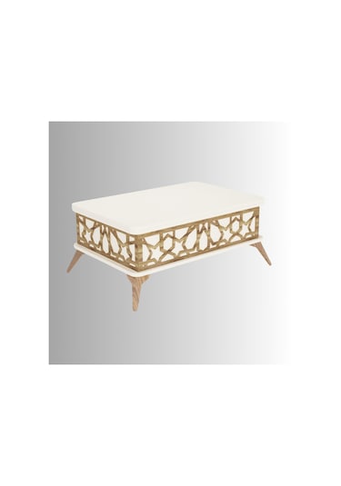 Zeren Akıllı Sehpa - Beyaz Ekru