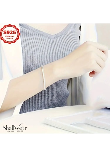 Nora Gümüş 925 Ayar Yılan Zincir Unisex Bileklik Her Tarza Uygun Sevdiklerinize Kendinize En Özel Hediye Gümüş