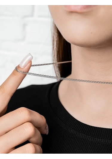 Voznesenskij Uvelirnyj Zavod Çift Baklava Gümüş Kolye 925 117627204 Gri