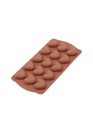 Silicolife Kalp Çikolata ve Buz Kalıbı Kahverengi