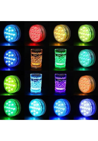 Trendooze Yüzme Yeni Uzaktan Tipi Su Stil Kupası Kumandalı Işığı Işığı Işığı Havuzu Emme Denizaltı Boncuğu Ampul Altı Akvaryum 13 At