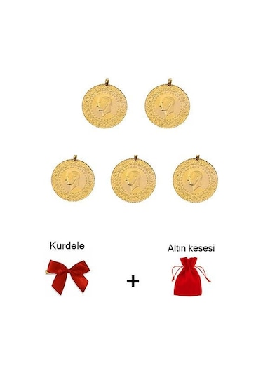 AgaKulche Ziynet Çeyrek - Yeni (Kulplu) 5 Adet