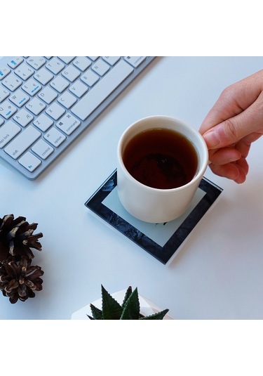 Decorita Cam Bardak Altlığı P Harfli Tasarım 4'lü Takım 10 x 10 CM Çok Renkli