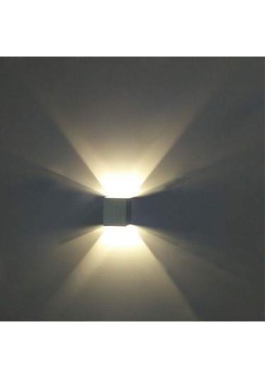 Suntek 3w Led Kare Duvar Lambası Aplikleri Ev Otel Bar Duvar Sıcak Beyaz