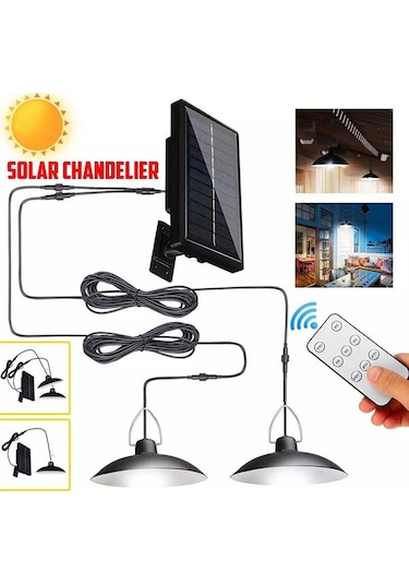 Kumandalı Işık Ayarlı Çift Başlıklı Iç Ve Dış Mekan Sarkıt Lamba