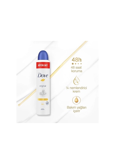 Dove Original 48H Kadın Sprey Deodorant 3 x 200 ML