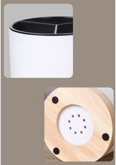 Xurunkeji Kaşık Çatal Bıçak Yemek Çubuğu Süzgeç Kutusu Sofra Takımı Saklama Kutusu Üç Bölmeli Çatal Bıçak Takımı Rafı Mutfak Eşyası Kutusu B Siyah